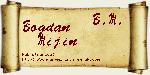 Bogdan Mijin vizit kartica